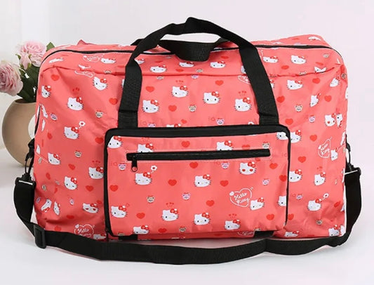 Hello Kitty Large Foldable Carry On Duffel Bag