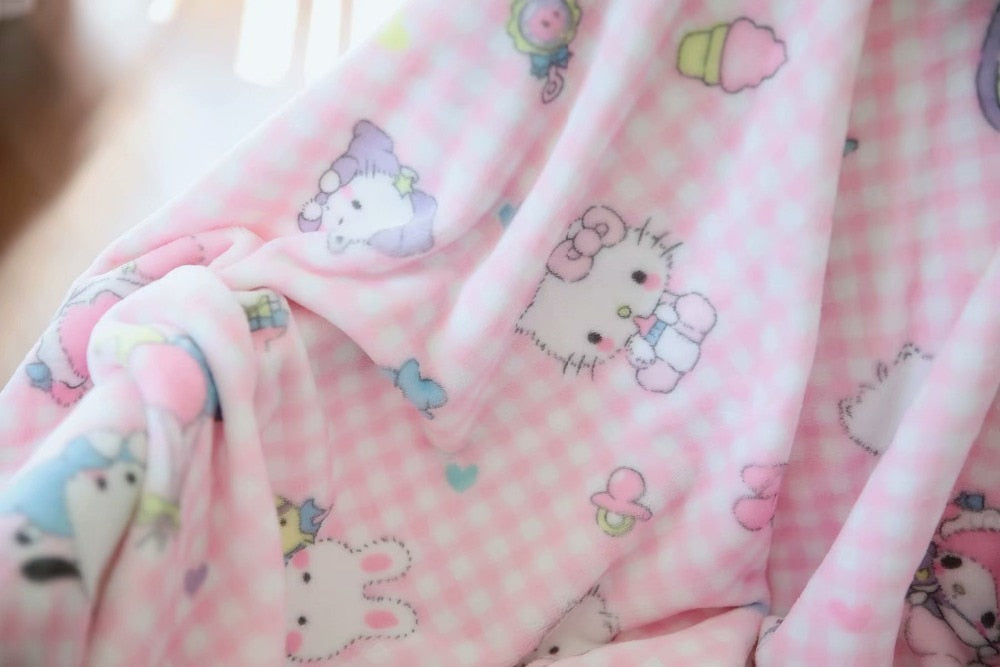 Hello Kitty Plush Baby Blanket