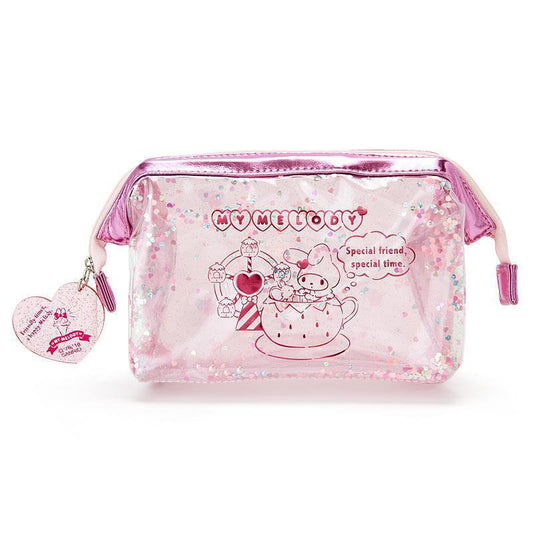KAWAII SANRIO MY MELODY SEQUINED TRANSPARENT WATERPROOF MULTI USE POUCH