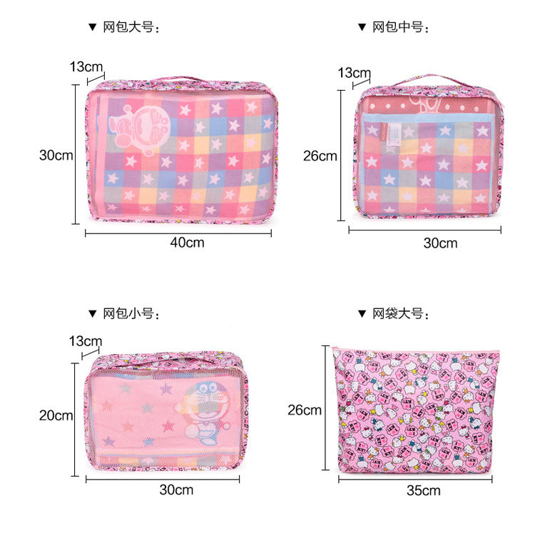 LITTLE TWIN STARS 6 PC TRAVEL PACKING CUBE SET