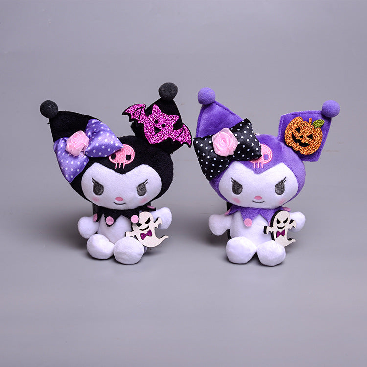 KAWAII SANRIO KUROMI SPOOKY HALLOWEEN BAT GHOST PLUSH KEYCHAIN