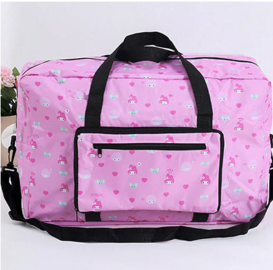 My Melody Large Foldable Carry On Duffel Bag